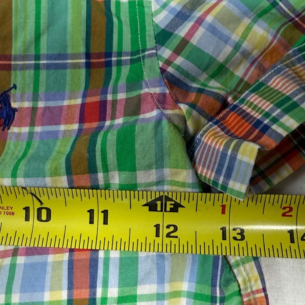 Ralph Lauren Kids Button Down Shirt‎ Plaid Short Sleeve Size 4 4T